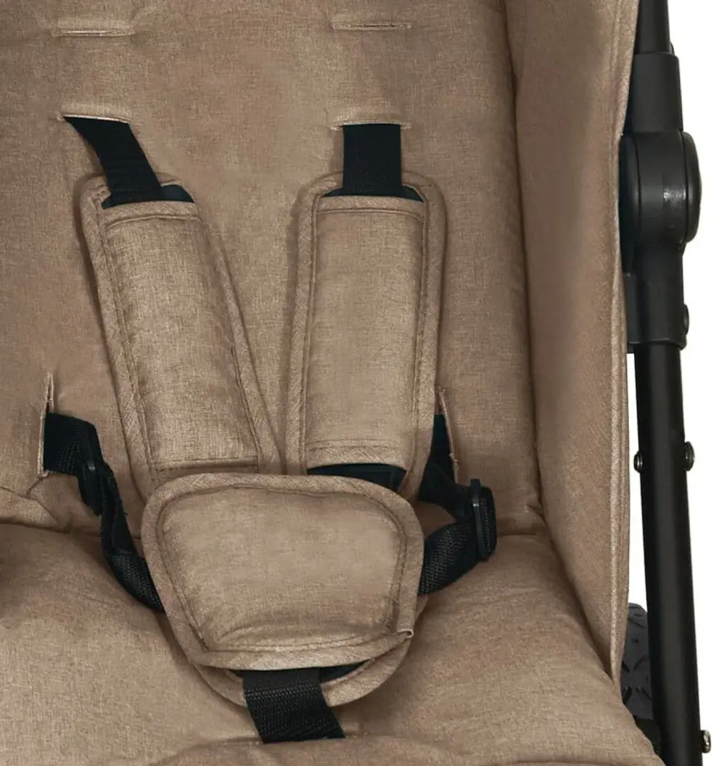 Carucior pentru gemeni VidaXL 10237 (Taupe Grey/Black)
