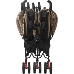 Carucior pentru gemeni VidaXL 10237 (Taupe Grey/Black) Thumb