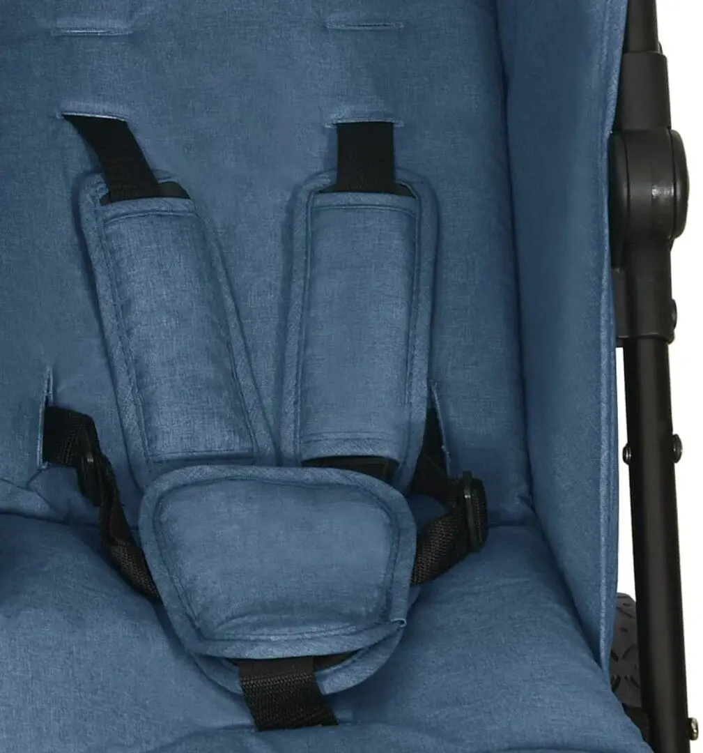 Carucior pentru gemeni VidaXL 10238 (Blue/Black)