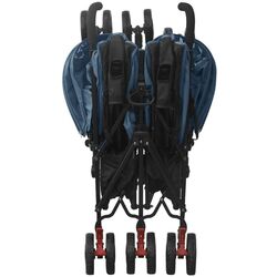 Carucior pentru gemeni VidaXL 10238 (Blue/Black) Thumb