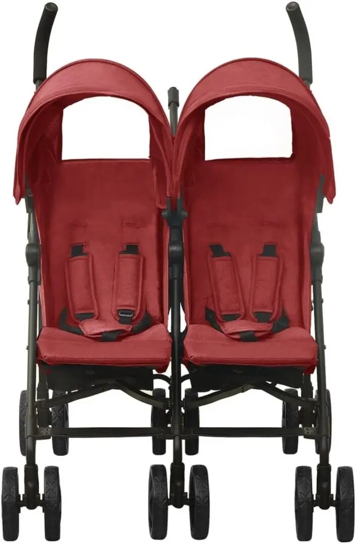 Carucior pentru gemeni VidaXL 10239 (Red/Black)