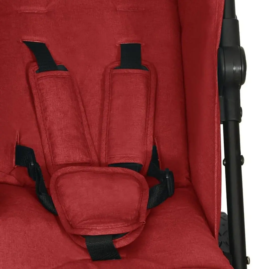Carucior pentru gemeni VidaXL 10239 (Red/Black)