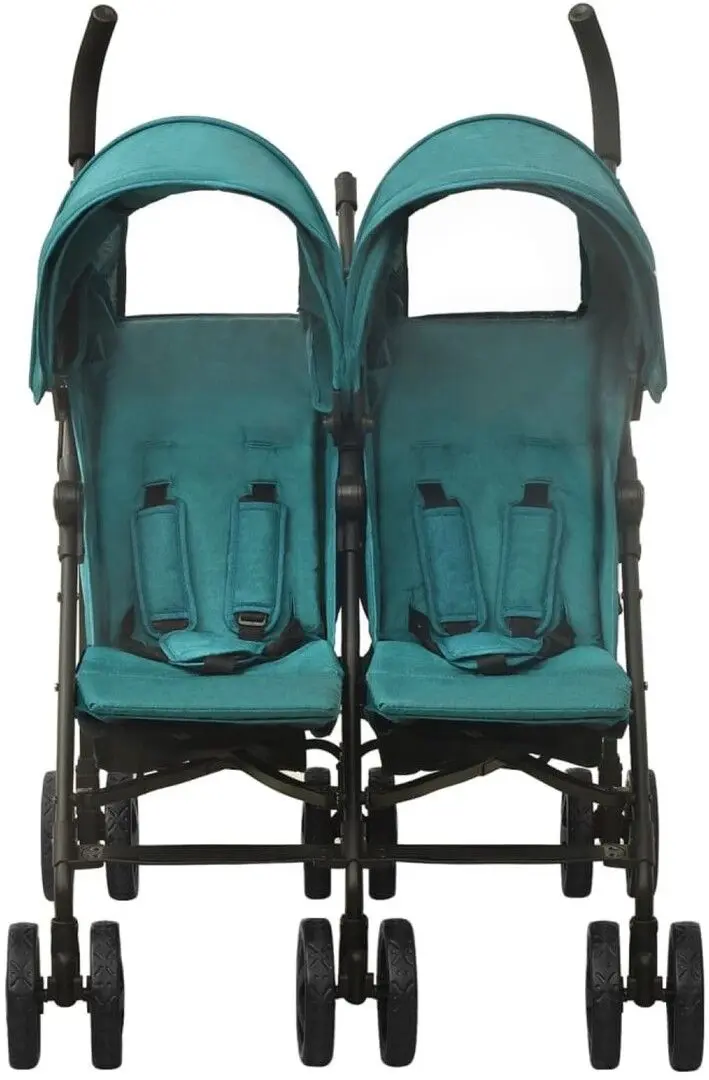 Carucior pentru gemeni VidaXL 10240 (Green/Black)