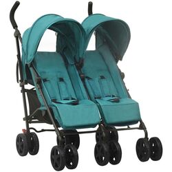 Carucior pentru gemeni VidaXL 10240 (Green/Black)
