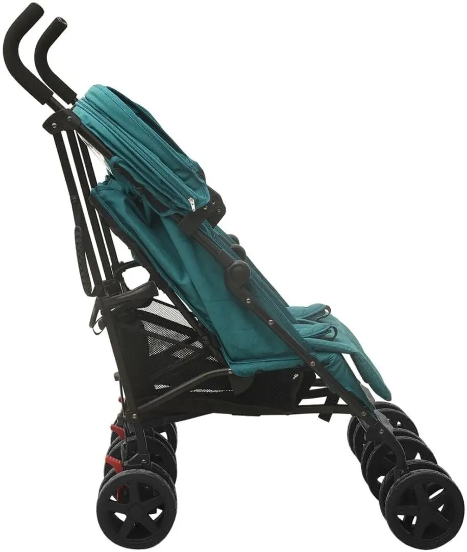 Carucior pentru gemeni VidaXL 10240 (Green/Black)