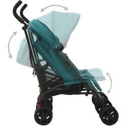 Carucior pentru gemeni VidaXL 10240 (Green/Black) Thumb