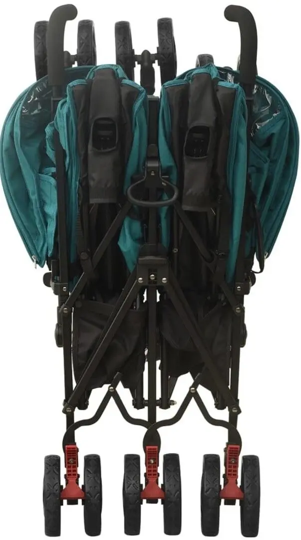 Carucior pentru gemeni VidaXL 10240 (Green/Black)