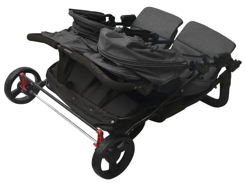 Carucior pentru gemeni VidaXL 10242 (Anthracite)