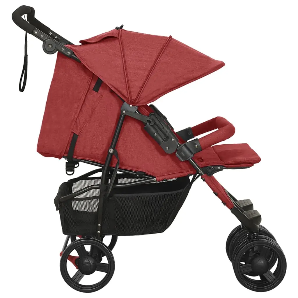 Carucior pentru gemeni VidaXL 10245 (Red)