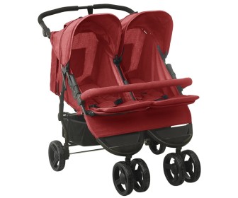 Carucior pentru gemeni VidaXL 10245 (Red)