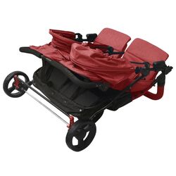 Carucior pentru gemeni VidaXL 10245 (Red) Thumb