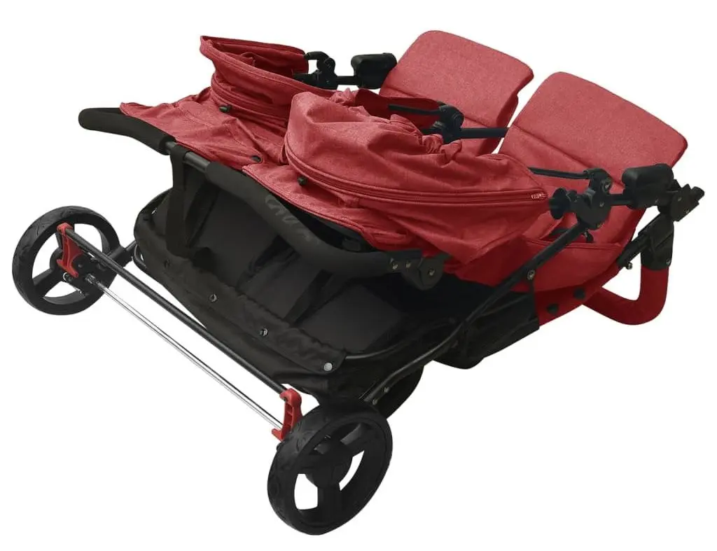 Carucior pentru gemeni VidaXL 10245 (Red)