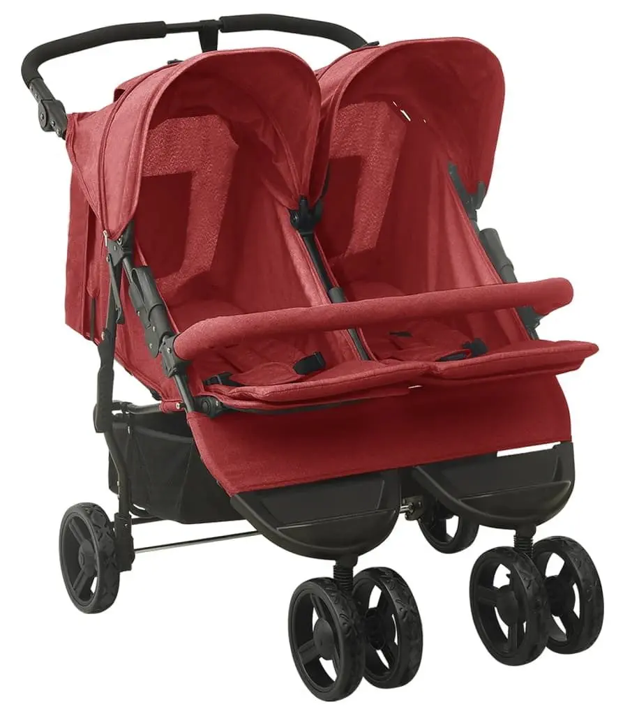 Carucior pentru gemeni VidaXL 10245 (Red)