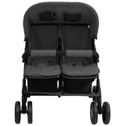 Carucior pentru gemeni VidaXL 10342 (Dark Grey/Black) Thumb