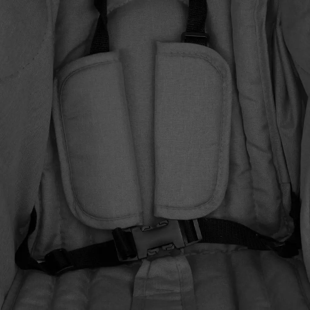 Carucior pentru gemeni VidaXL 10342 (Dark Grey/Black)