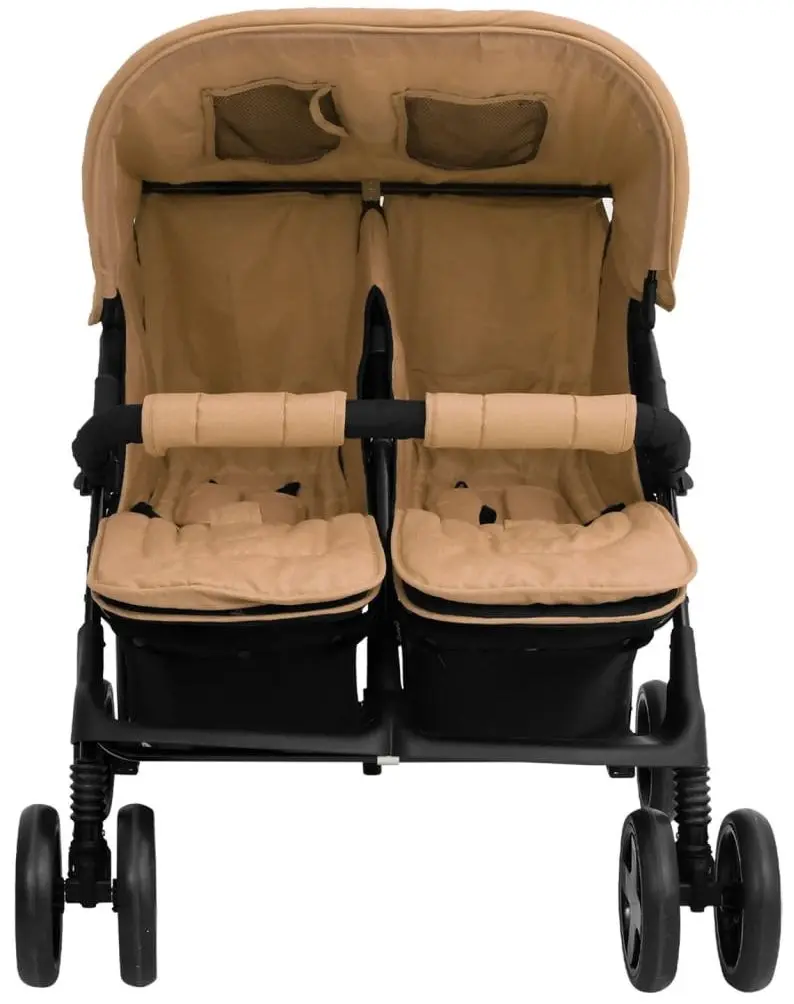 Carucior pentru gemeni VidaXL 10343 (Taupe Grey)