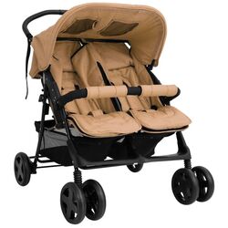 Коляска для двойни VidaXL 10343 (Taupe Grey)