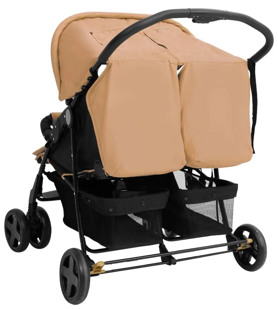 Carucior pentru gemeni VidaXL 10343 (Taupe Grey)
