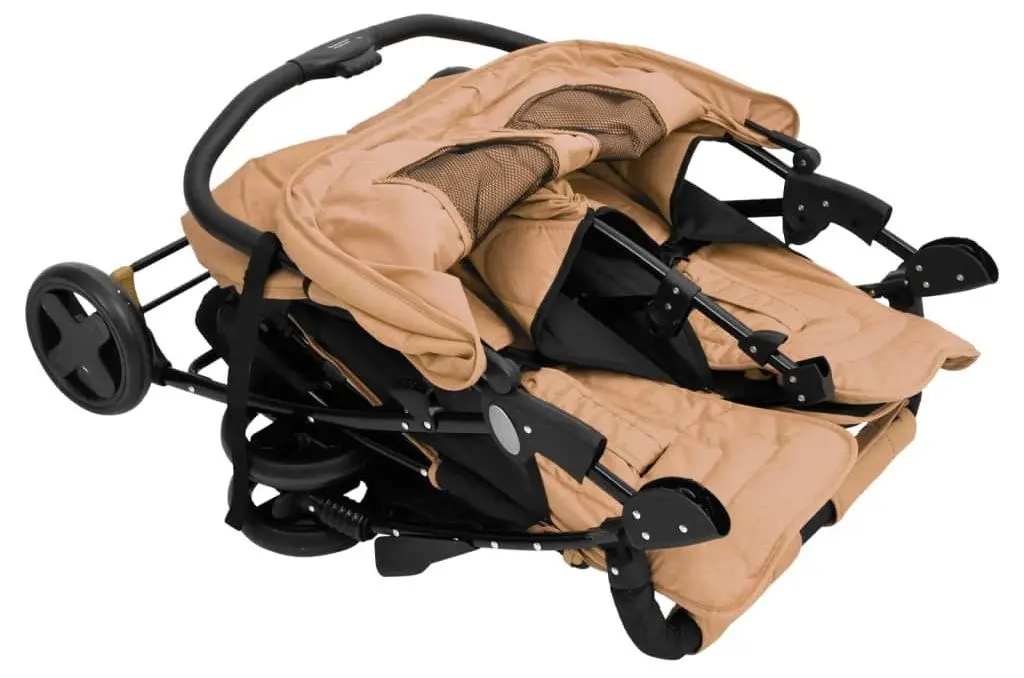Carucior pentru gemeni VidaXL 10343 (Taupe Grey)