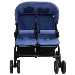 Carucior pentru gemeni VidaXL 10344 (Navy Blue) Thumb