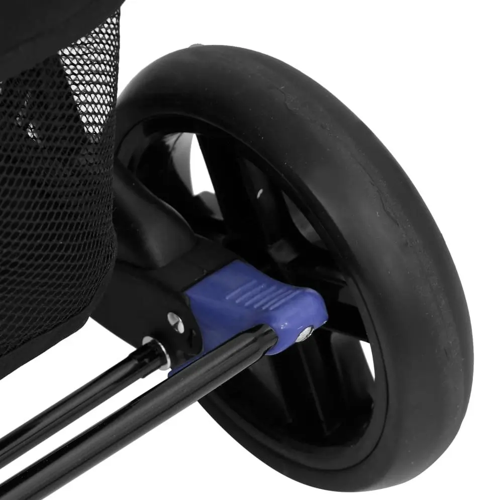 Carucior pentru gemeni VidaXL 10344 (Navy Blue)