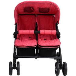 Carucior pentru gemeni VidaXL 10345 (Red/Black) Thumb