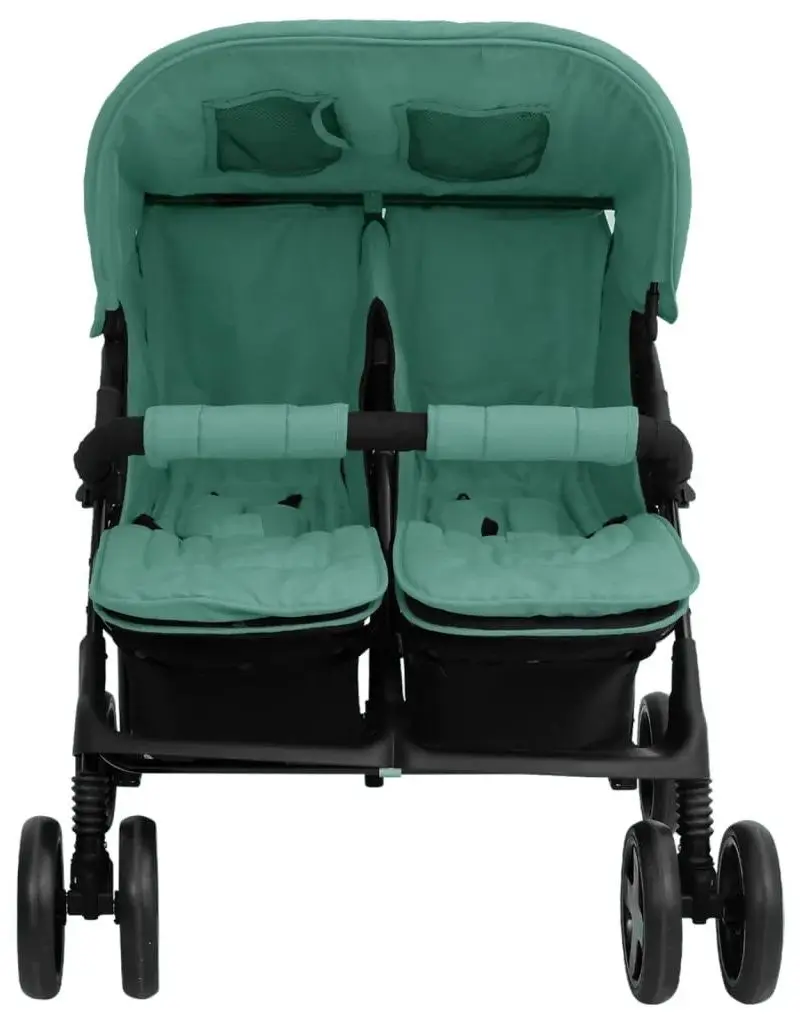 Коляска для двойни VidaXL 10346 (Green)