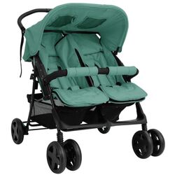 Коляска для двойни VidaXL 10346 (Green)