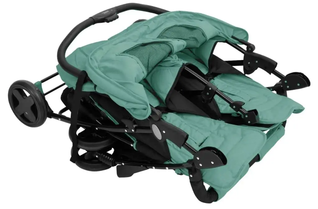 Коляска для двойни VidaXL 10346 (Green)