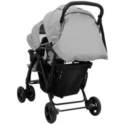Carucior pentru gemeni VidaXL 10347 (Light Grey/Black) Thumb