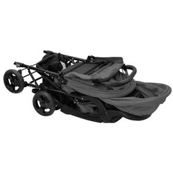 Carucior pentru gemeni VidaXL 10348 (Dark Grey/Black) Thumb