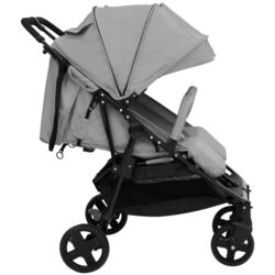 Carucior pentru gemeni VidaXL 10359 (Light Grey/Black) Thumb