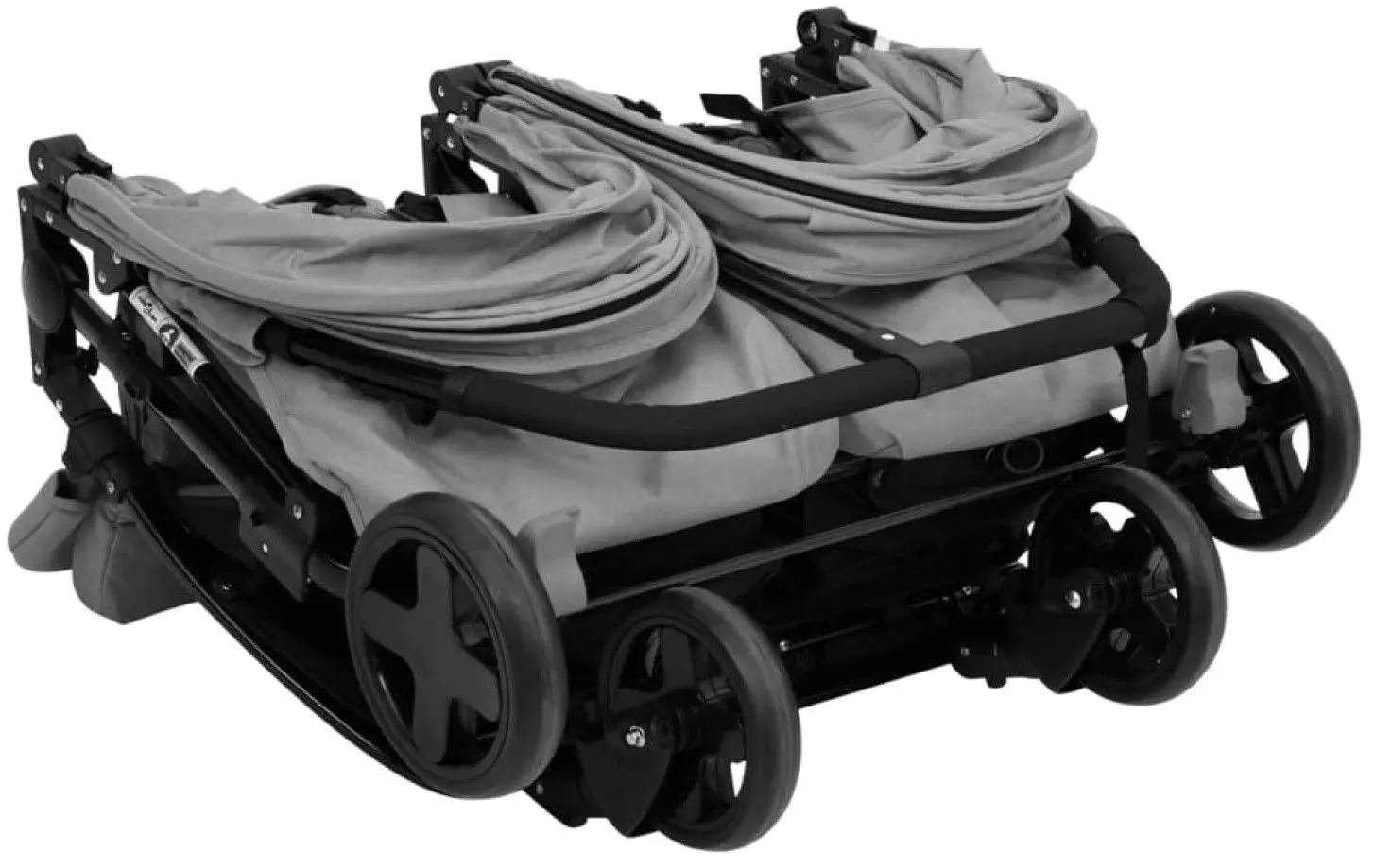 Carucior pentru gemeni VidaXL 10359 (Light Grey/Black)
