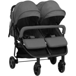 Коляска для двойни VidaXL 10360 (Dark Grey/Black)
