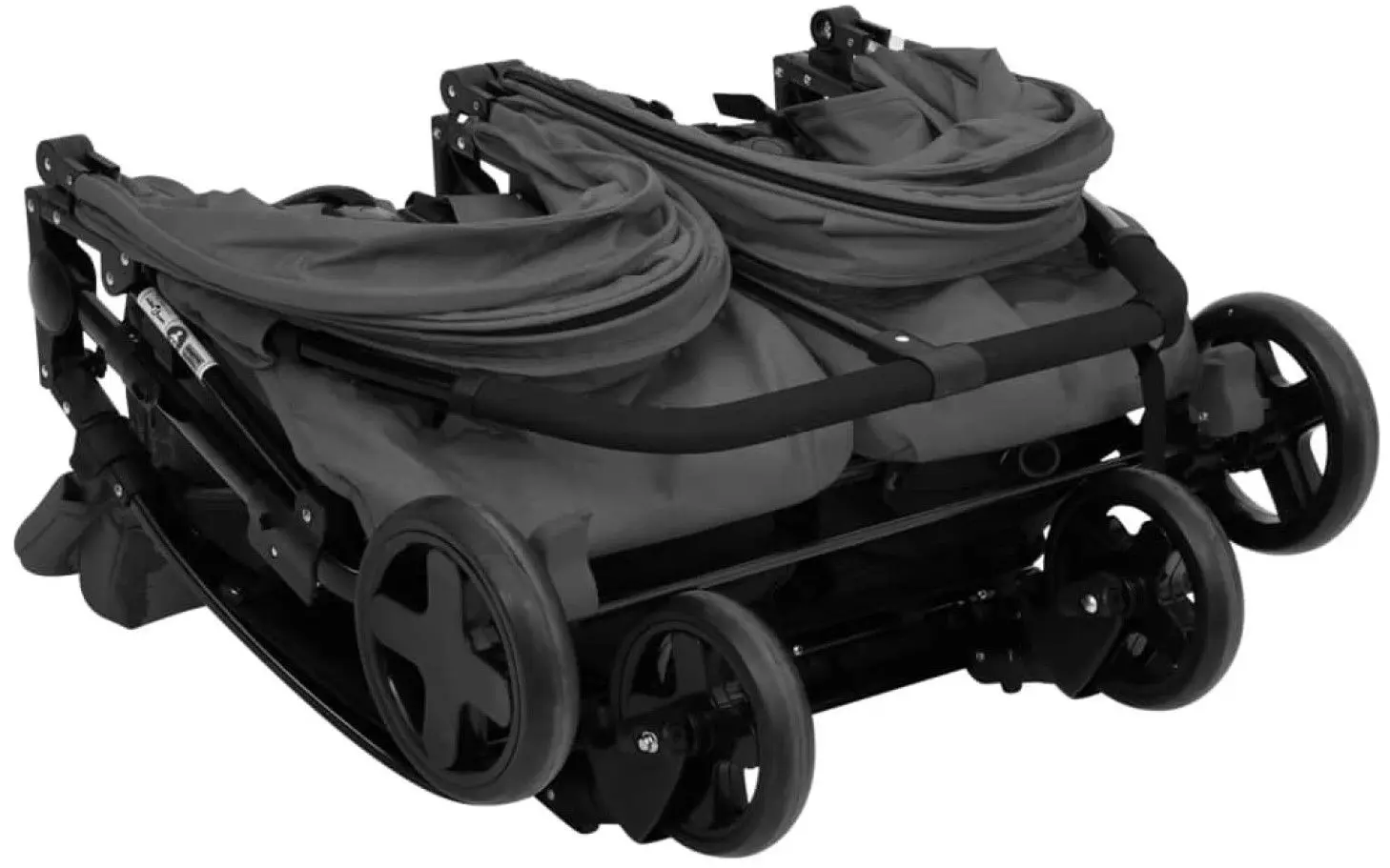 Коляска для двойни VidaXL 10360 (Dark Grey/Black)