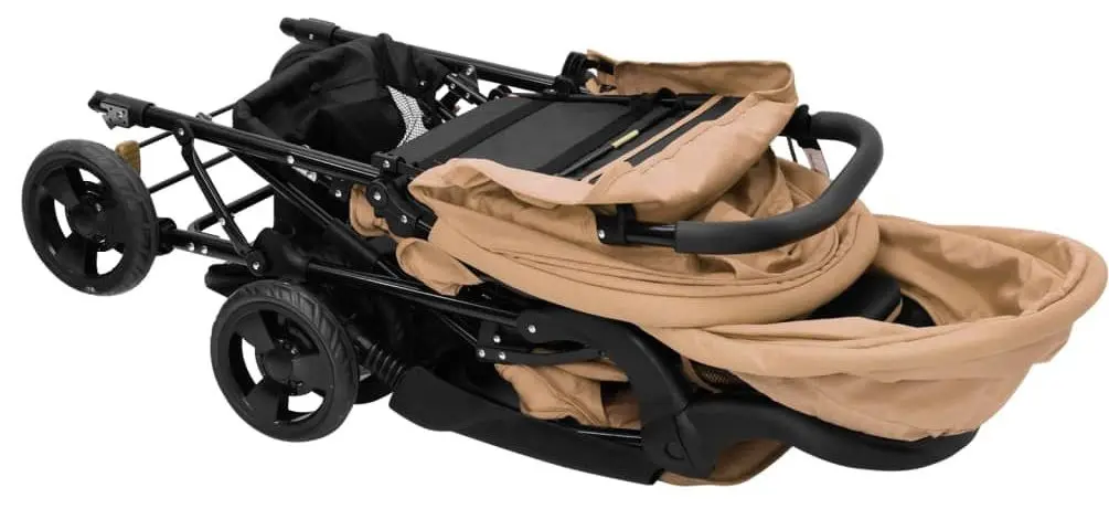 Carucior pentru gemeni VidaXL Tandem Twin 10349 (Taupe Grey)