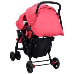 Коляска для двойни VidaXL Tandem Twin 10351 (Red) Thumb