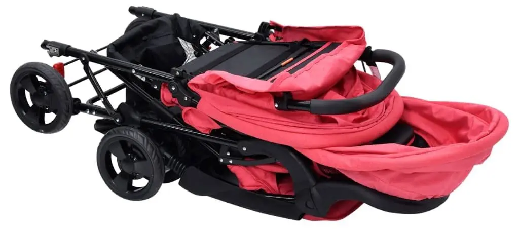 Коляска для двойни VidaXL Tandem Twin 10351 (Red)