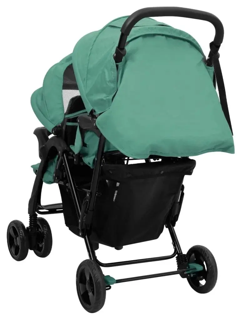 Коляска для двойни VidaXL Tandem Twin 10352 (Green)