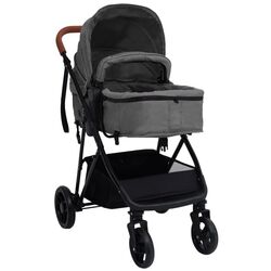 Carucior modular 2in1 VidaXL 10335 (Light Grey/Black) Thumb