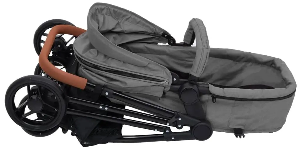 Carucior modular 2in1 VidaXL 10335 (Light Grey/Black)