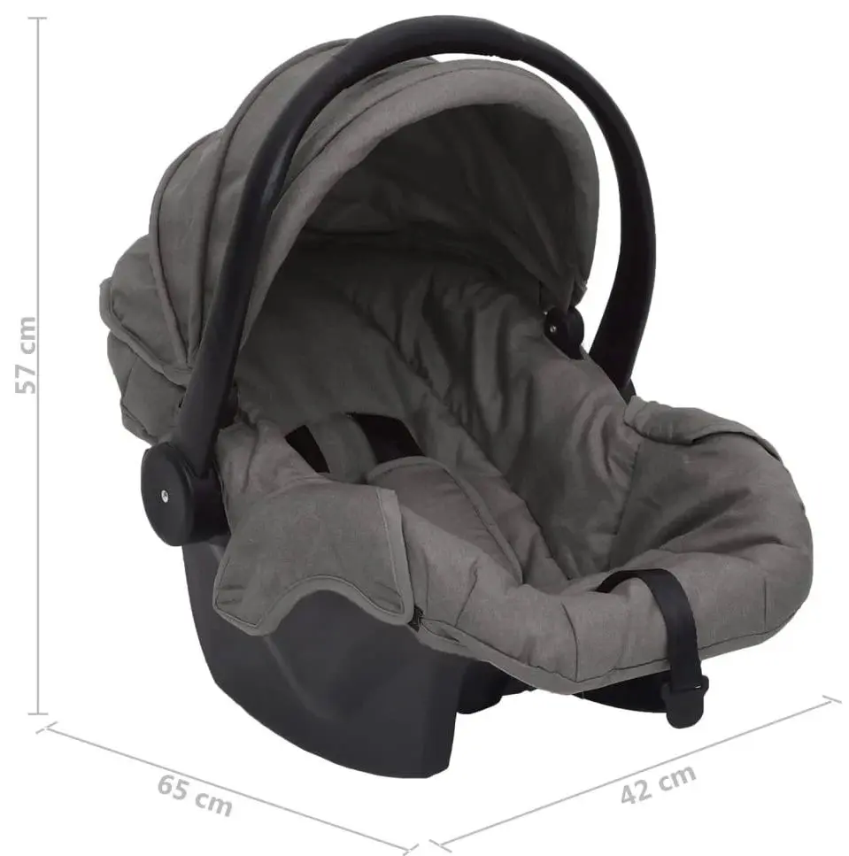 Carucior modular 3in1 VidaXL 10329 (Light Grey/Black)