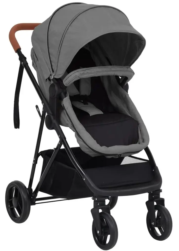 Carucior modular 3in1 VidaXL 10329 (Light Grey/Black)