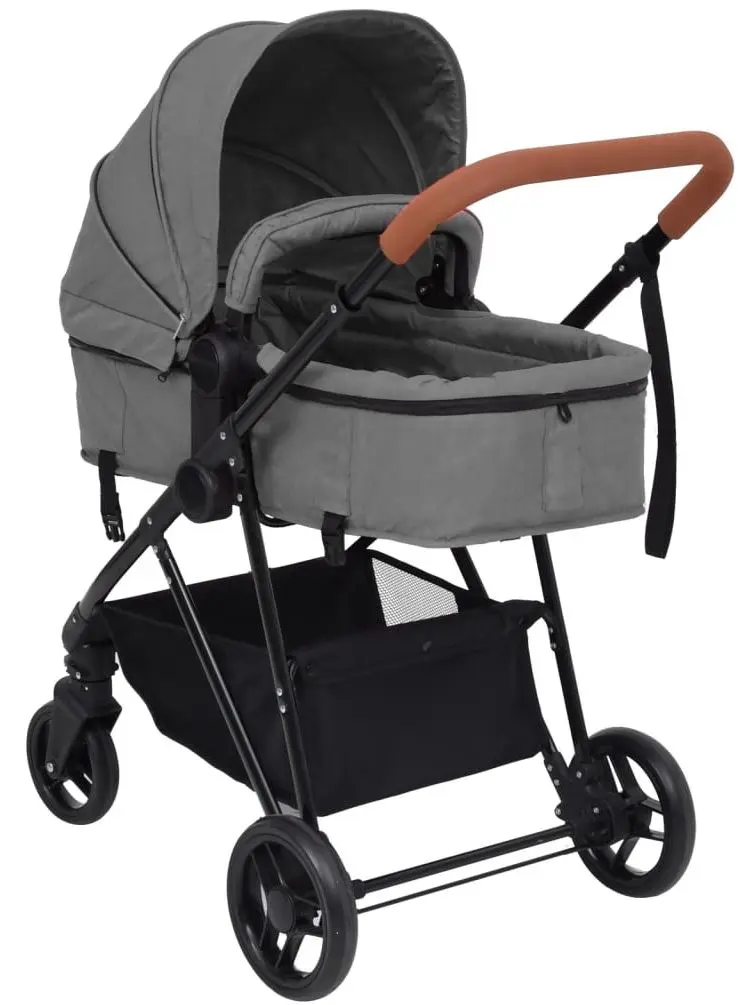 Carucior modular 3in1 VidaXL 10329 (Light Grey/Black)
