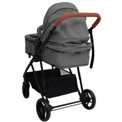 Carucior modular 3in1 VidaXL 10329 (Light Grey/Black) Thumb