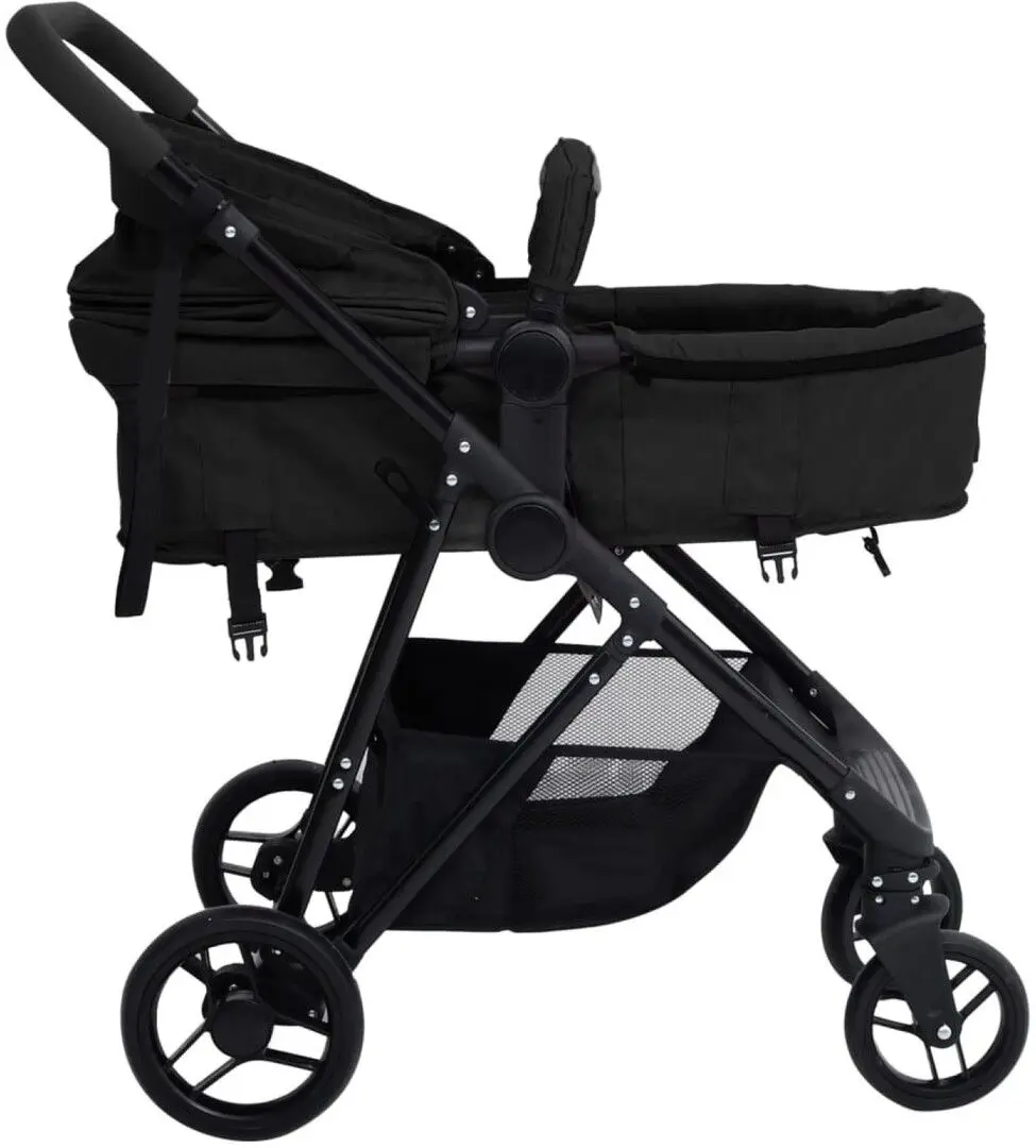 Carucior modular 3in1 VidaXL 10330 (Anthracite/Black)