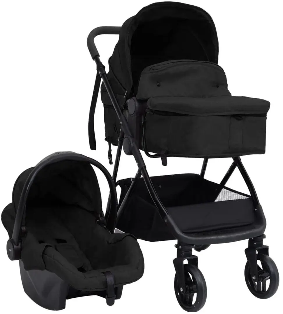 Carucior modular 3in1 VidaXL 10330 (Anthracite/Black)