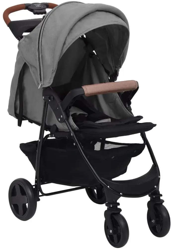 Carucior modular 3in1 VidaXL 10377 (Light Grey/Black)