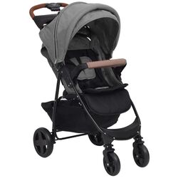 Carucior modular 3in1 VidaXL 10377 (Light Grey/Black) Thumb