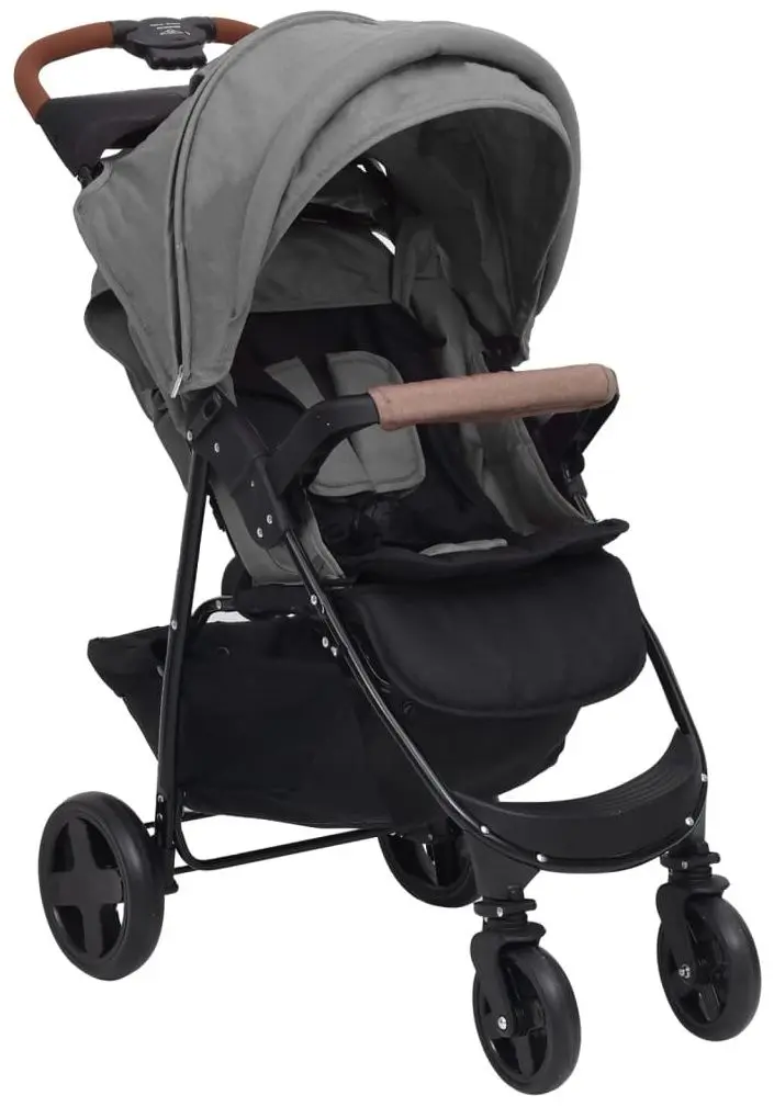 Carucior modular 3in1 VidaXL 10377 (Light Grey/Black)